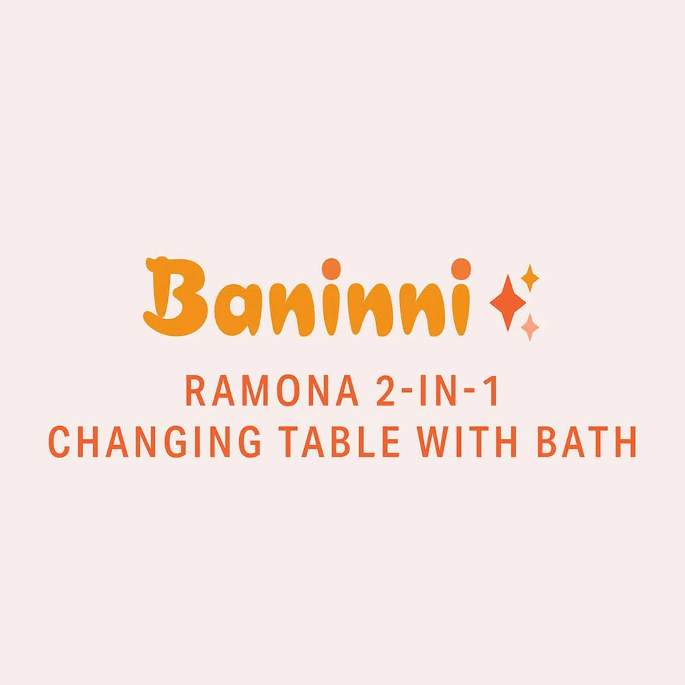 Baninni 2-en-1 Table à Langer avec Bain Ramona Gris