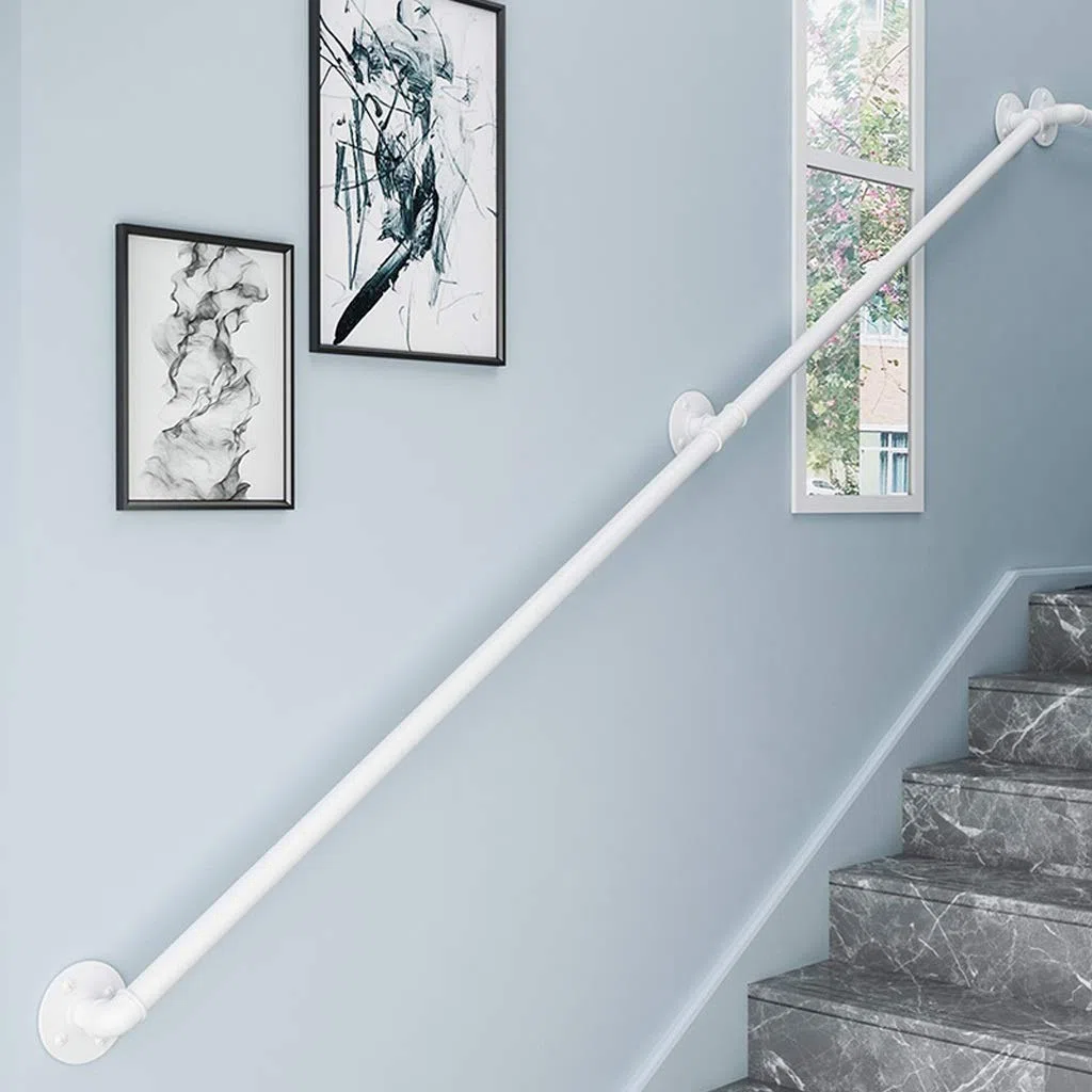 Adjuble Barrière de sécurité en fer forgé pour enfants et personnes âgées – Utilisation intérieur/extérieur – 30 à 300 cm – Protection de rampe avec kit de clé