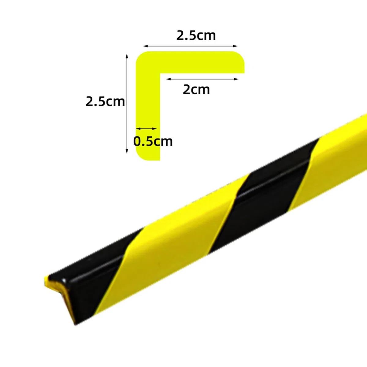Protections d'angle en Mousse de 99 cm (39 Pouces), Autocollantes, pour Plus de sécurité, Rayures Noires et Jaunes Haute visibilité, Lot de 10, pour Murs, escaliers, garages et entrepôts.