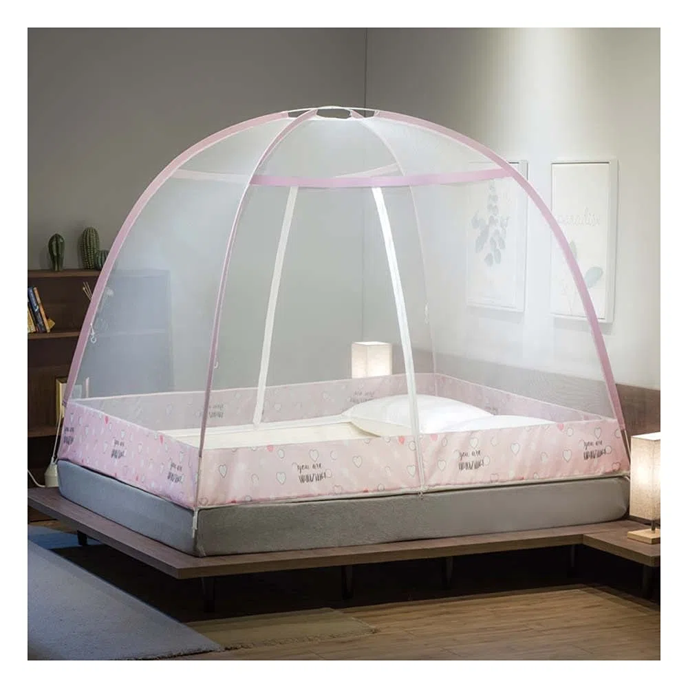 Moustiquaire Pop Up, Tente Portable Voyage Filet De Lit À Fermeture Éclair À Trois Portes, Installation Facile Et Maillage Fin, Parfait pour La Chambre À Coucher en Plein Air,3,120 * 20OCM