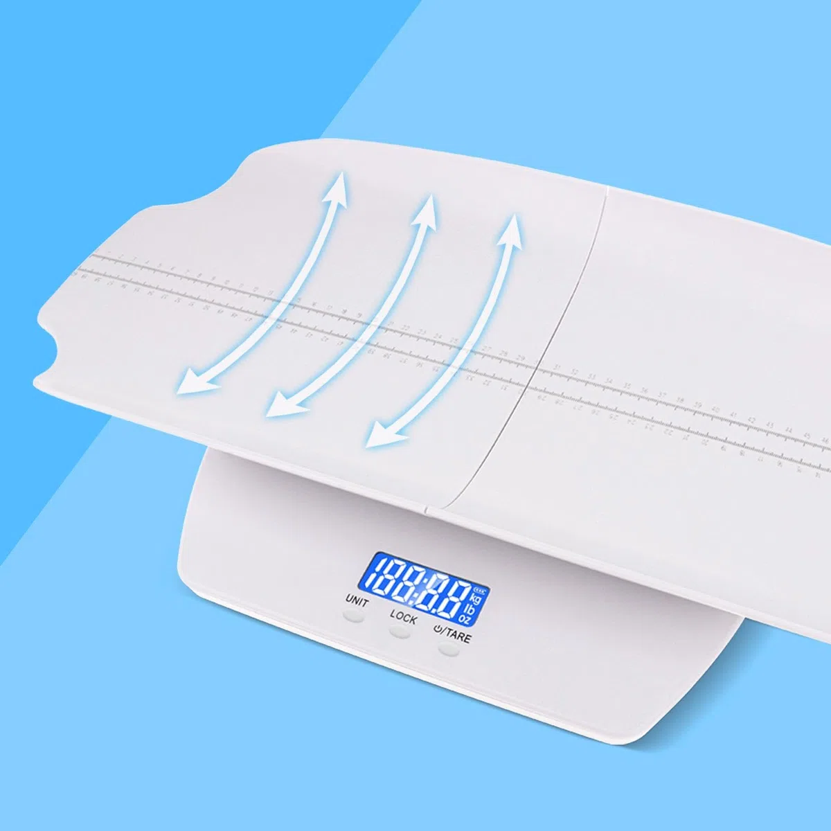 Balance Numérique pour Bébé Balance de Pesée Électronique Balance Multifonction Balance pour Animaux Domestiques avec Affichage Clair Adaptée à