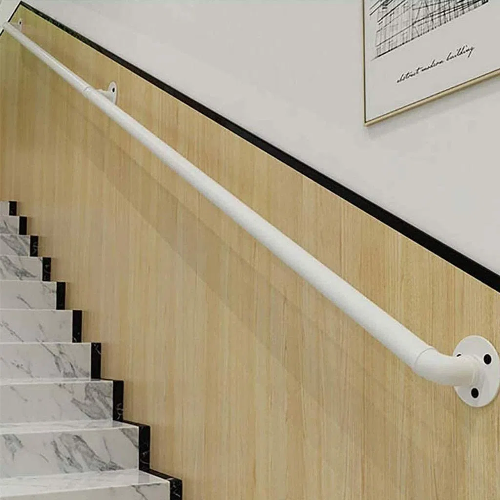 Adjuble Barrière de sécurité en fer forgé pour enfants et personnes âgées – Utilisation intérieur/extérieur – 30 à 300 cm – Protection de rampe avec kit de clé