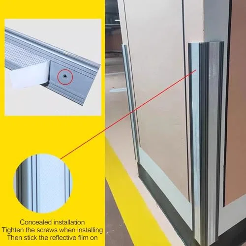 Générique Protections d'angle de colonnes en Aluminium Durable pour parkings et entrepôts – Résistantes aux Chocs, Jaunes, Lot de 10 – Idéales pour la sécurité et la prév