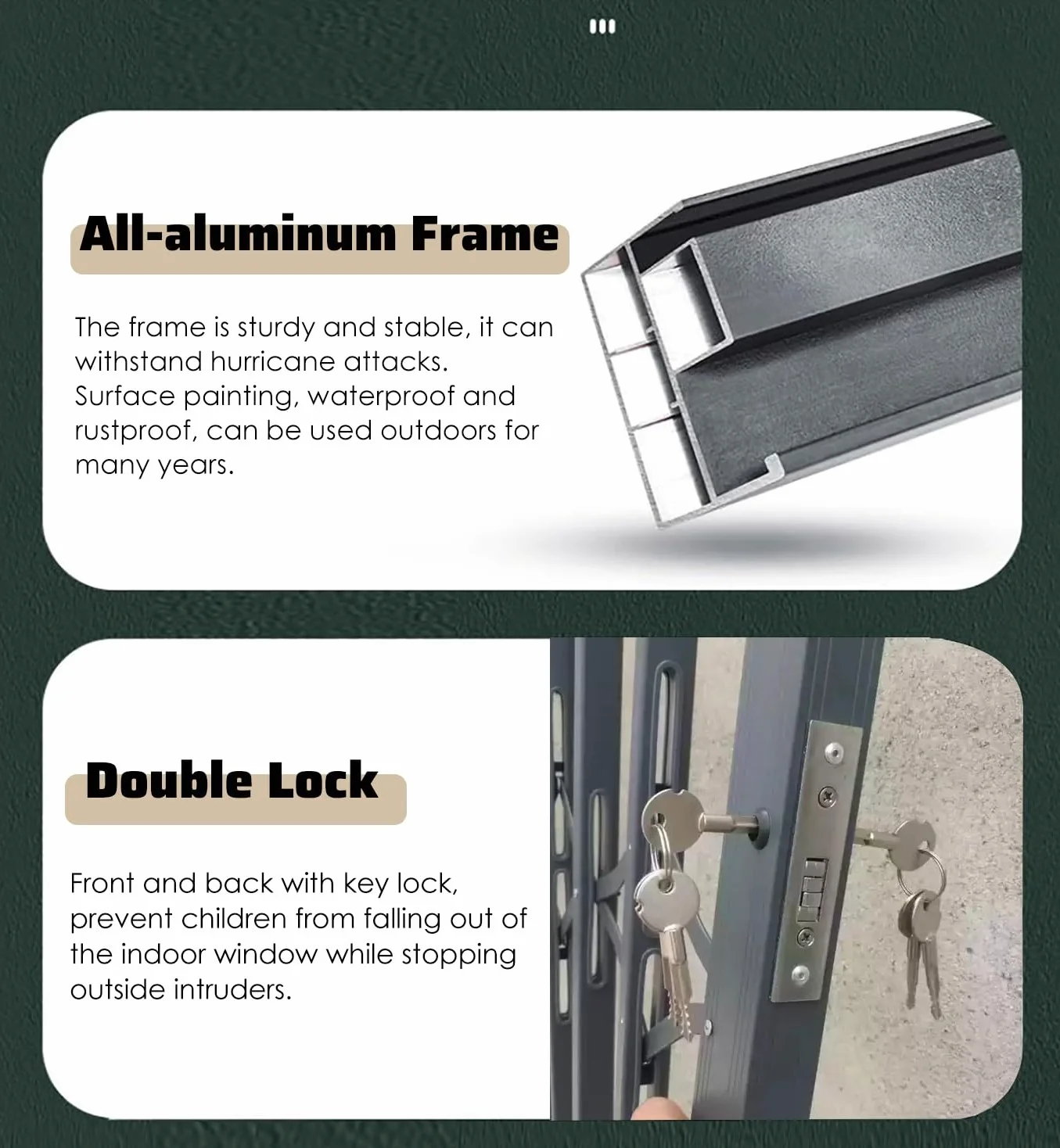 Protection de fenêtre extensible en aluminium – Grille de sécurité anti-chute pour balcons et appartements – Barres de sécurité durables pour une meilleure protection