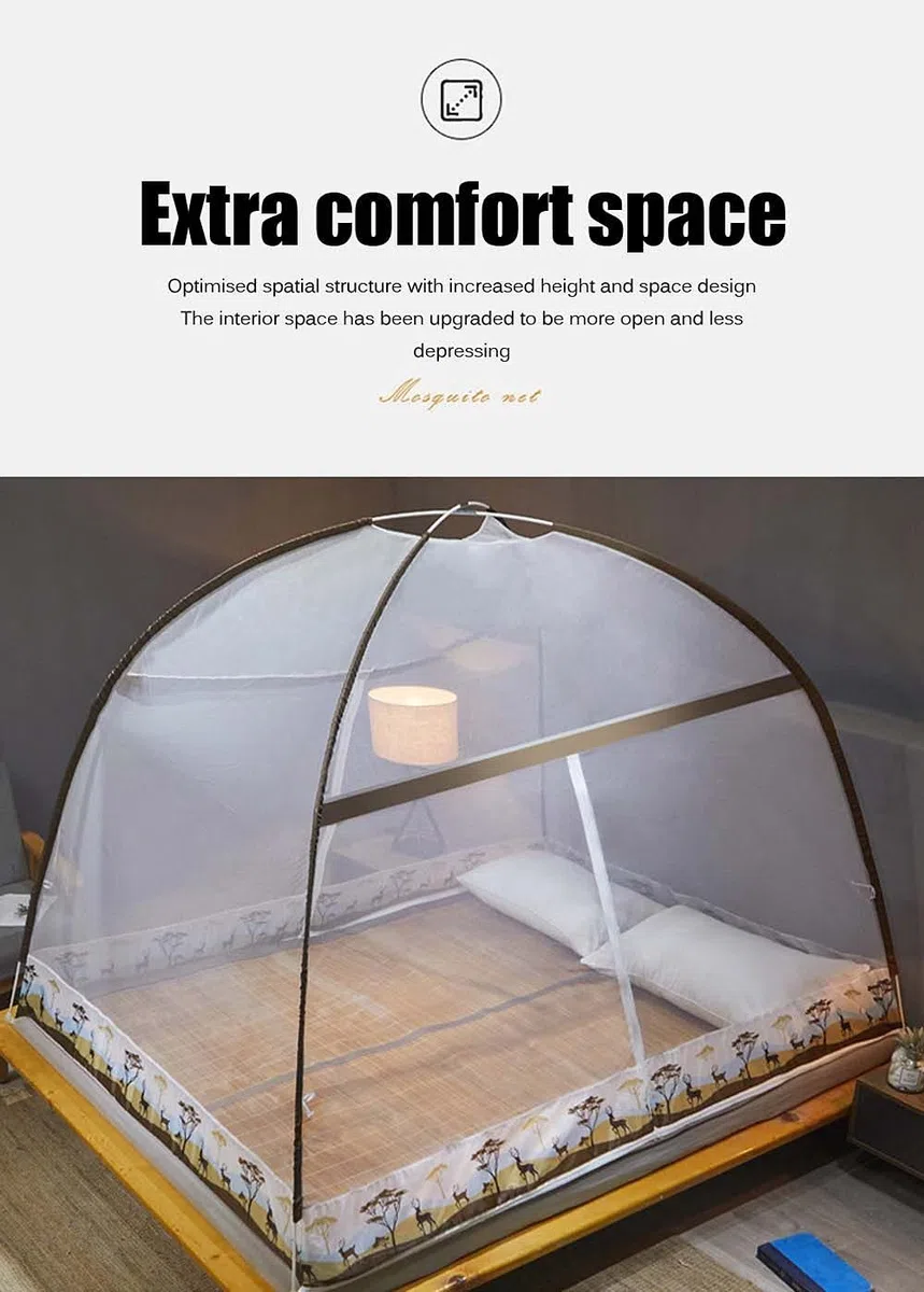 Moustiquaire Pop Up, Tente Portable Voyage Filet De Lit À Fermeture Éclair À Trois Portes, Installation Facile Et Maillage Fin, Parfait pour La Chambre À Coucher en Plein Air,3,120 * 20OCM