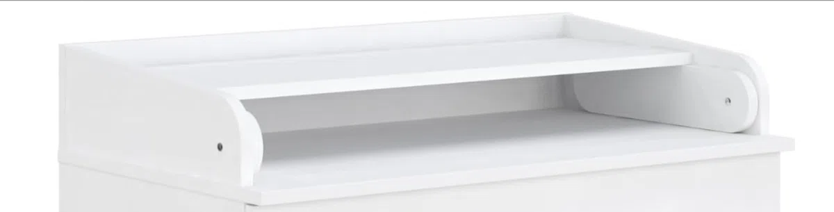 Commode Shefa Kids 820 Blanc – Table à Langer avec 3 tiroirs & Commode Chambre Enfant, Ensemble complet pour Chambre bébé avec Plan à Langer rabattable, Station de Change ergonomique
