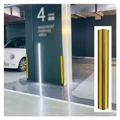 Générique Protections d'angle de colonnes en Aluminium Durable pour parkings et entrepôts – Résistantes aux Chocs, Jaunes, Lot de 10 – Idéales pour la sécurité et la prév